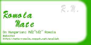romola mate business card